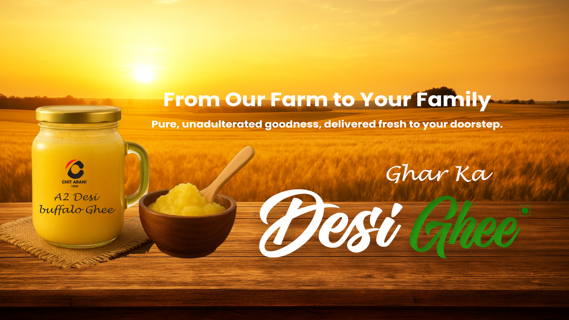 Pure A2 Desi Cow Ghee — banner